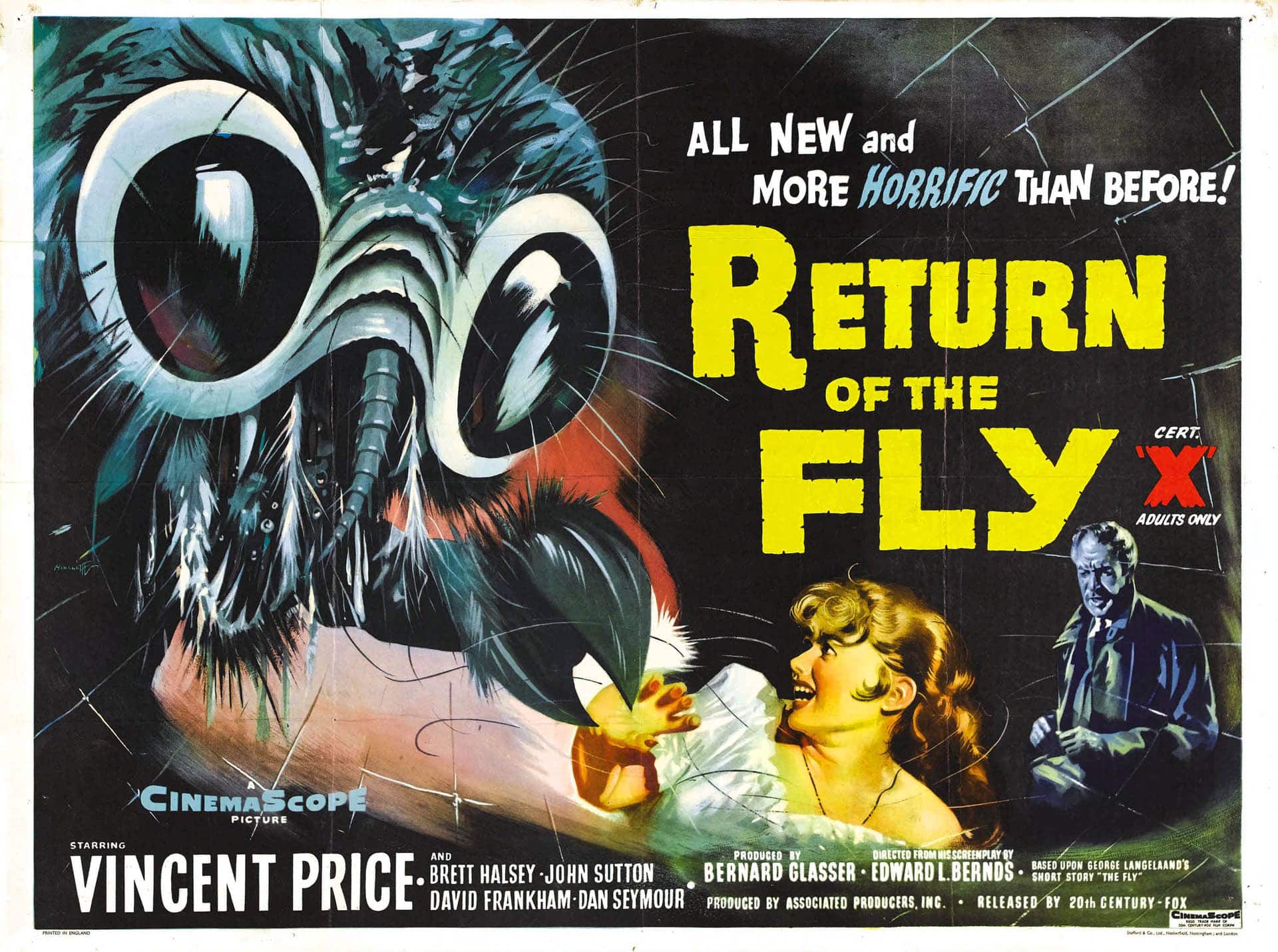 Old Retro Horror Film Posters - Return of the Fly