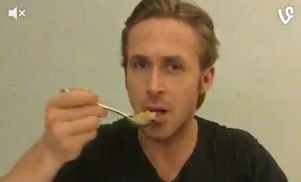 Ryan Gosling Eats Cereal