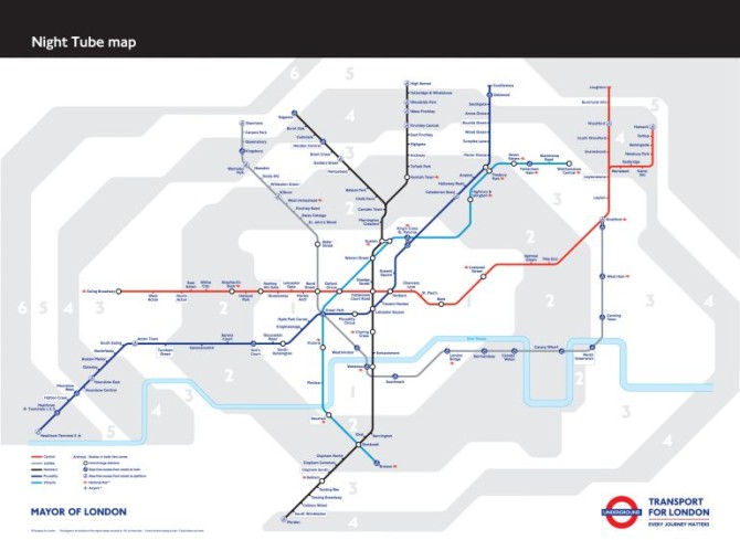 24 Hour Tube Map