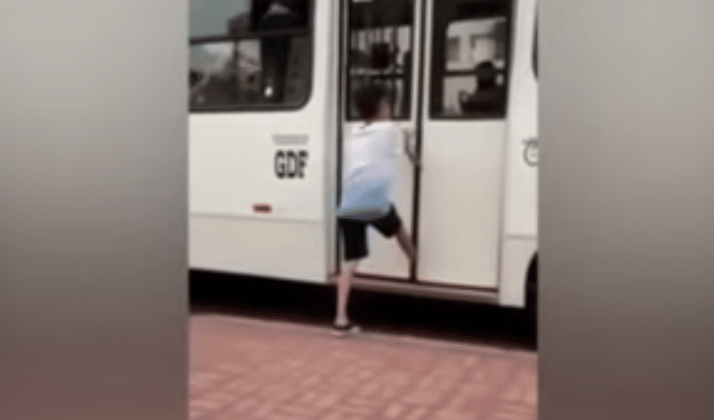 Young Kid Gets Owned By Bus Driver When He Attempts The Shoelace Prank