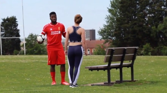 Daniel Sturridge Impersonator Picking Up Chicks