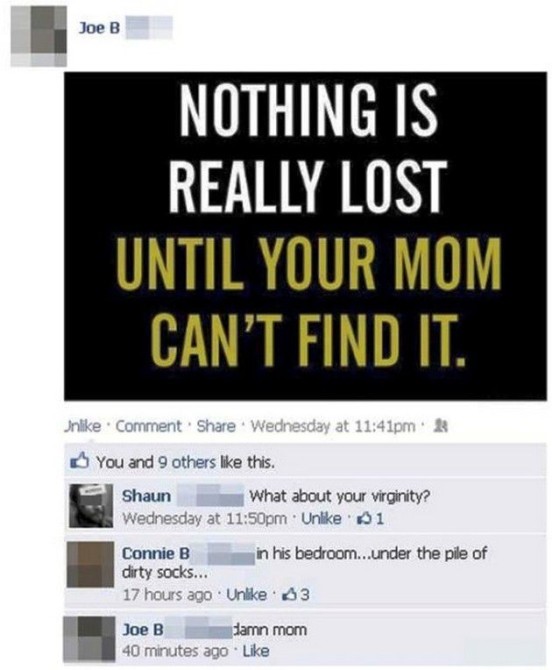 Parents Catching Out Kids On Facebook 11