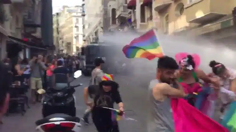 Gay Pride Demonstrators Get ANNIHILATED By Police Water Cannon In Turkey