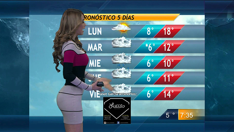 Weather girl in mexico