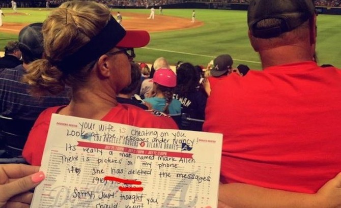 Cheaters Expose Wife Baseball Game