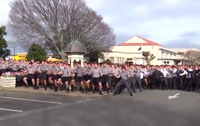 Haka Tribute NEw Zealand School