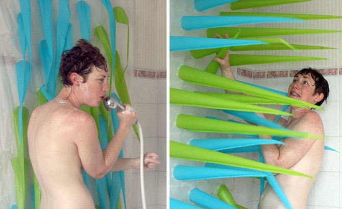 Spiky Shower Curtain