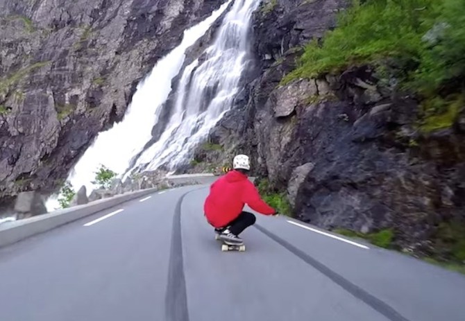Downhill Skate Run Norwegian Mountains