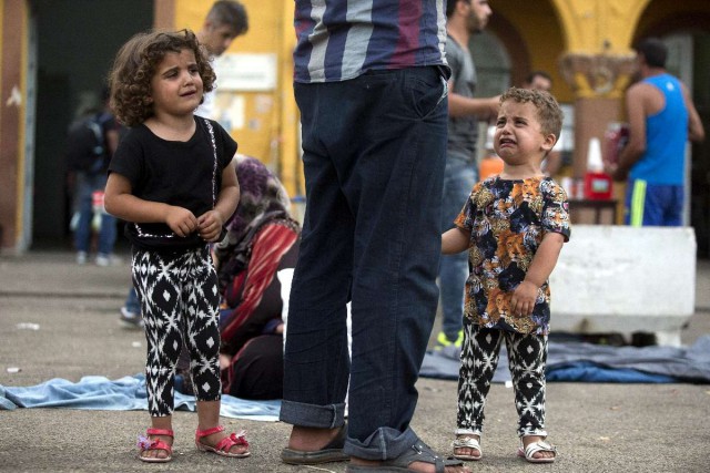 Macedonia - Asylum Seekers Syria - Crying Children