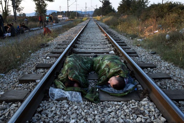Macedonia - Asylum Seekers Syria - Train Sleeper