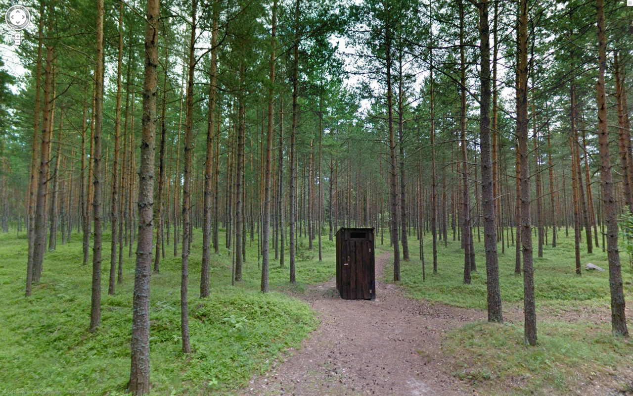 Weird Google Street View - Loo In The Wilderness