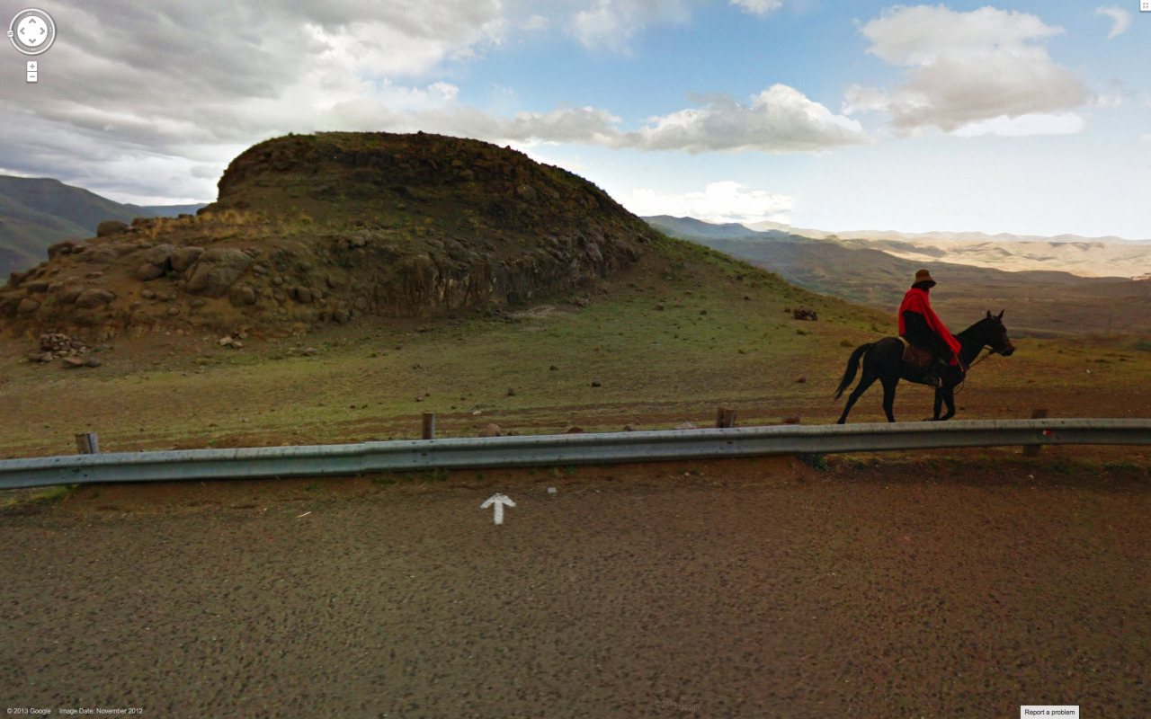 Weird Google Street View - Man Alone