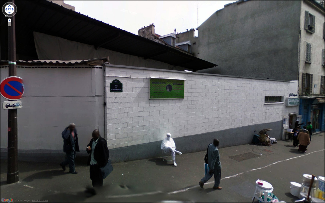 Weird Google Street View - Man In White