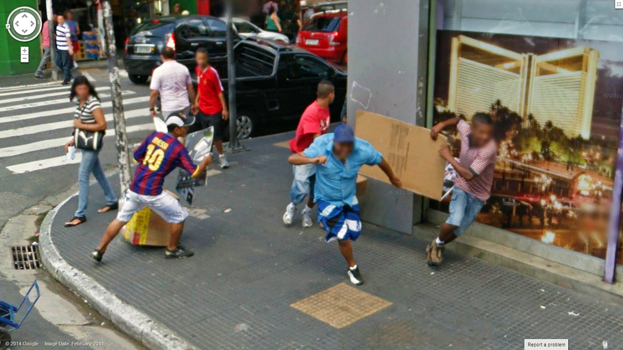 Weird Google Street View - Theft