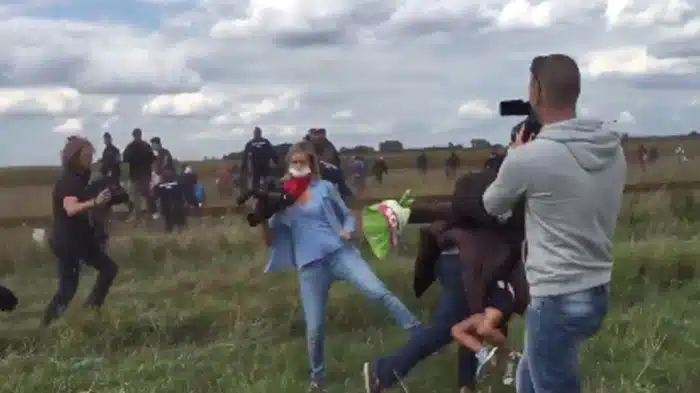 Hungarian Camerawoman Fired After Tripping Refugees Running From Police (VIDEO)