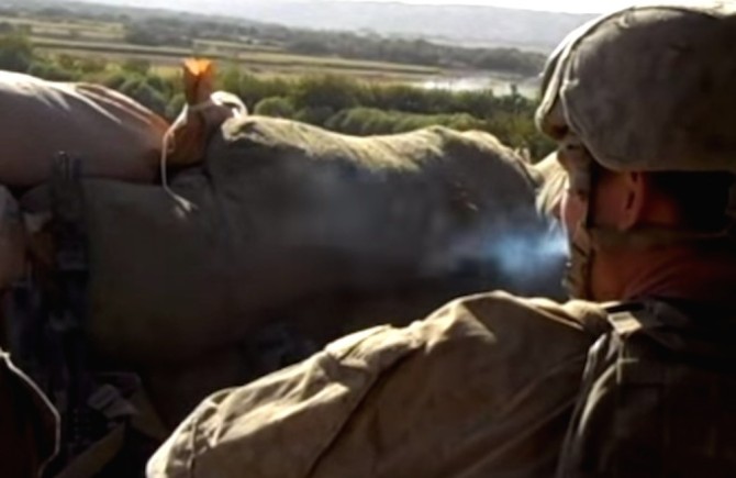 Marines Smoke Break