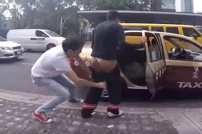 Mexican Pranksters Rubbing Shit