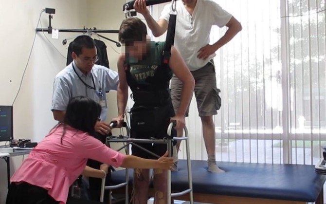 Paraplegic Man Walks Again Electrodes