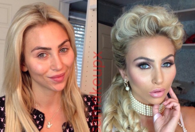Porn Stars Before And After Makeup Featured