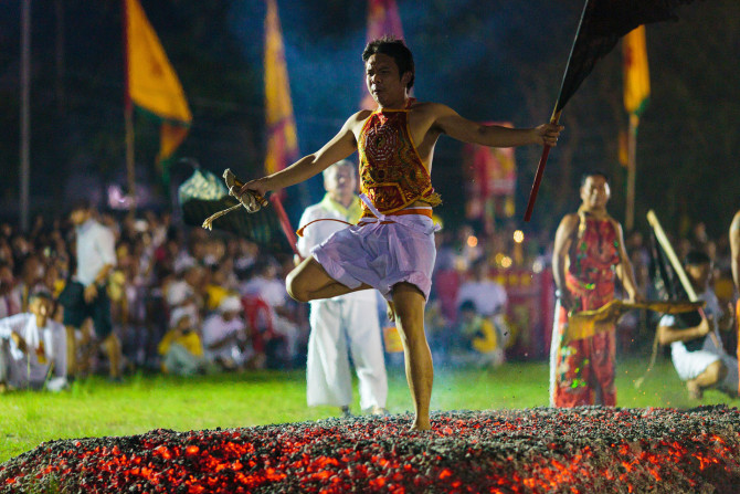 Fire Walking Ritual performed at Phuket Vegetarian Festival