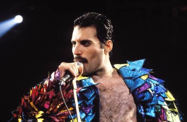 Freddie Mercury of Queen, 1982 Tour at the Various Locations in Oakland, California (Photo by Steve Jennings/WireImage)