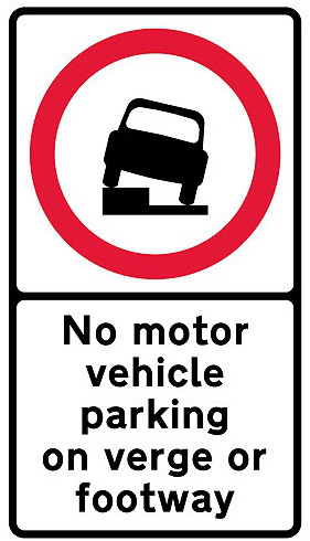 No Pavement Parking Sign