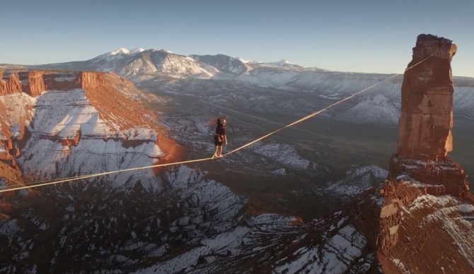 Theo Sanson Slackline World Record