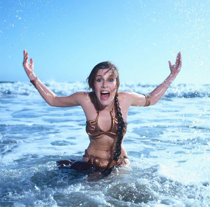Carrie Fisher Metal Bikini 3