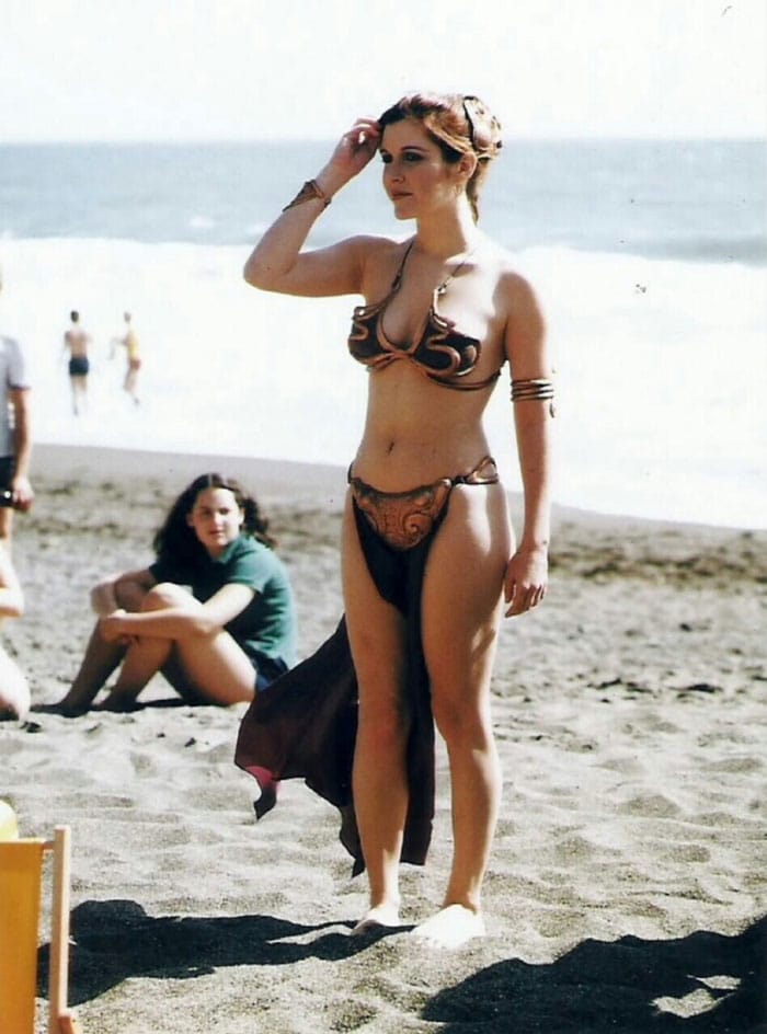 Carrie Fisher Metal Bikini 4