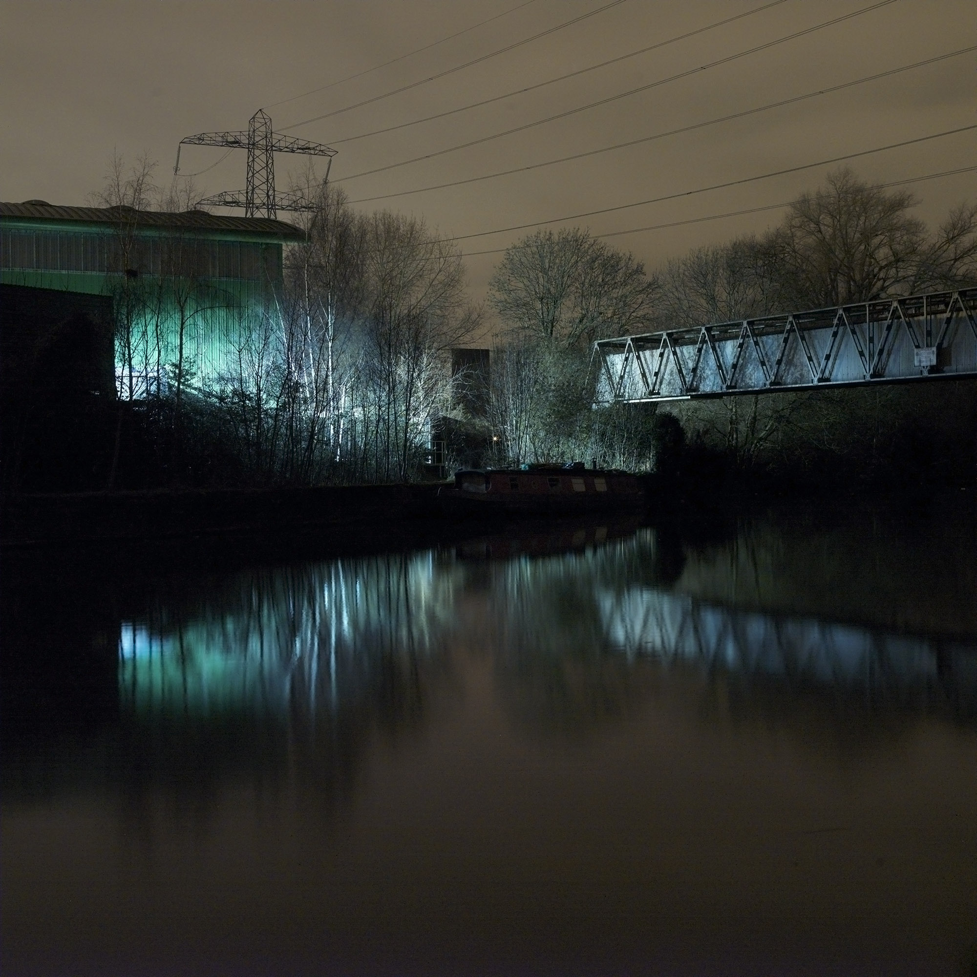 Hackney By Night David George Water Reflection