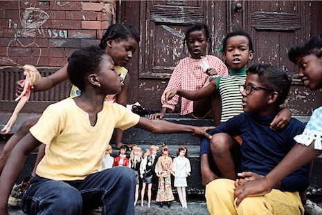 Girls with Barbies, East Harlem, 1970