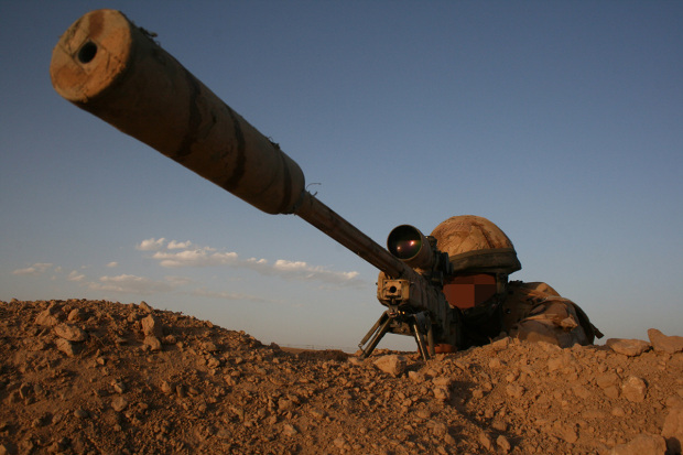 British army sniper in Helmand