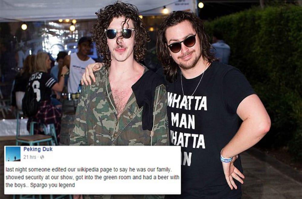 This Peking Duk Fan Got Backstage with the Band by Using Wikipedia