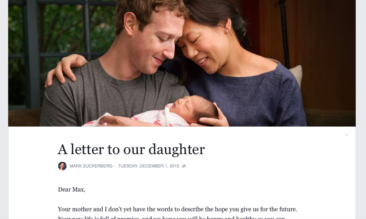 Zuckerberg Letter