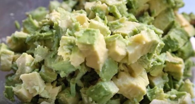 Chopped Avocados