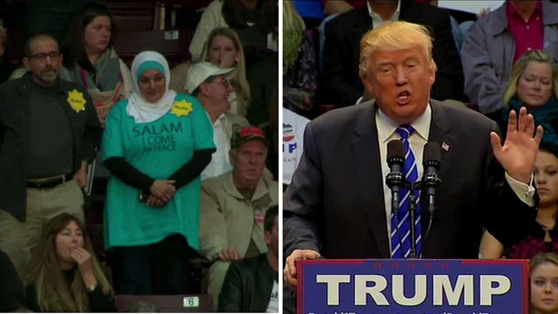 Watch This Muslim Lady Get Kicked Out Of A Donald Trump Rally For No Reason