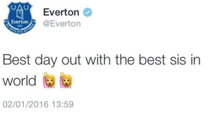 Everton Accidental Tweet