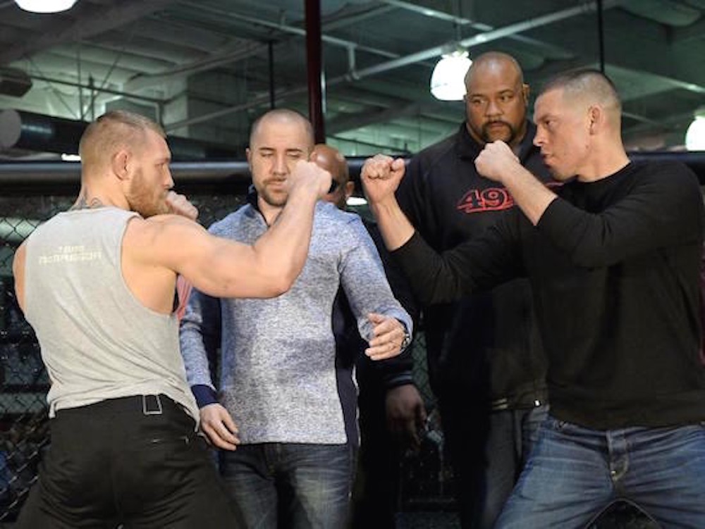 Conor McGregor Nick Diaz Stare Off