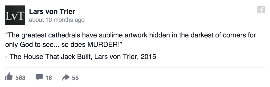 Lars Von Trier Facebook