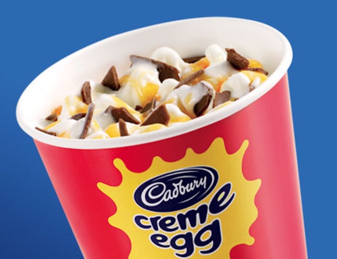 Cadbury's Creme Egg McFlurry