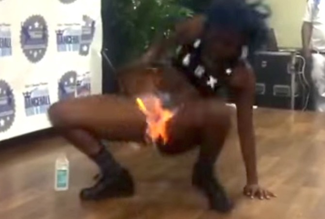 Dancer Sets Crotch On Fire