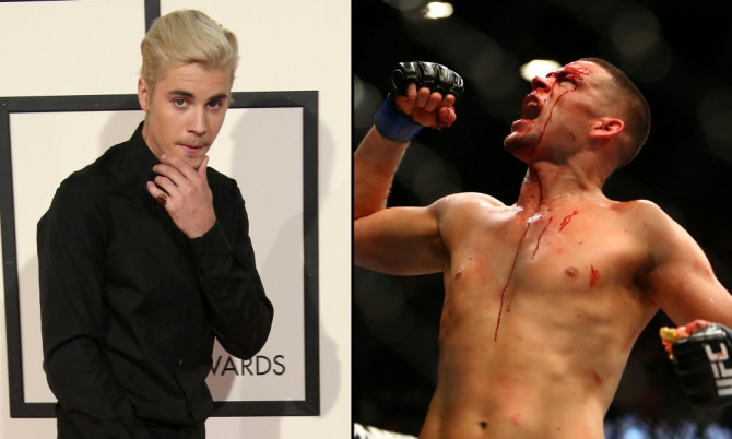 Justin Bieber Nate Diaz