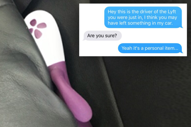 Lyft sex toy text