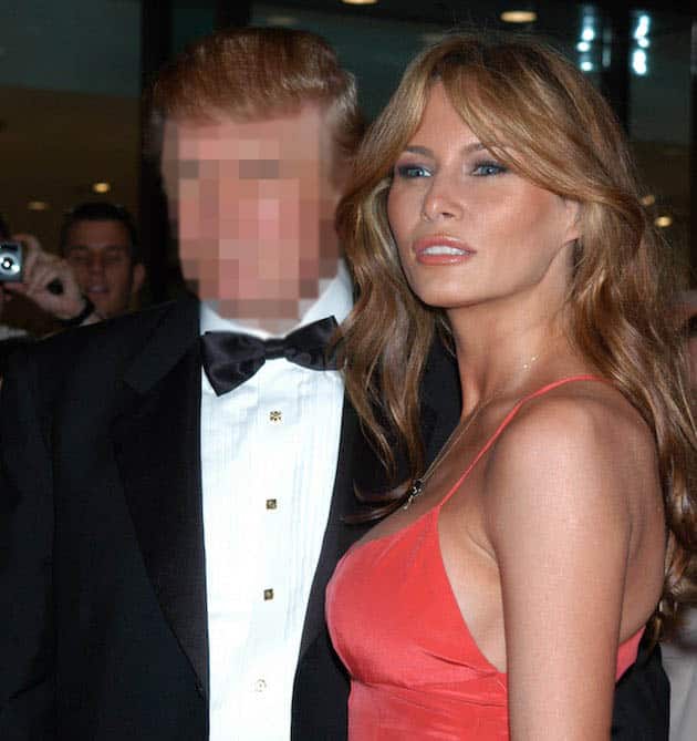 Donald and Melania Trump arrive at the celebration for Time magazine's annual '100 Most Influential People' issue in New York City on Tuesday, April 19, 2005. (AP Photo/John Smock)