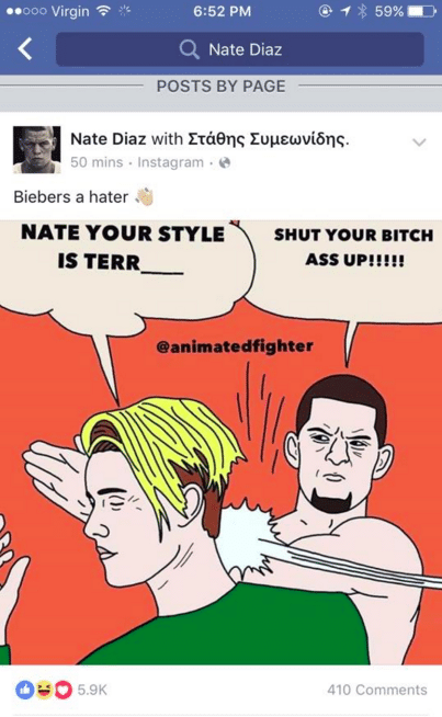 Nate Diaz instagram