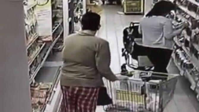 Woman Takes Dump Supermarket Freezer