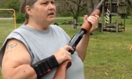 Angry Southern Woman Shoots Phones