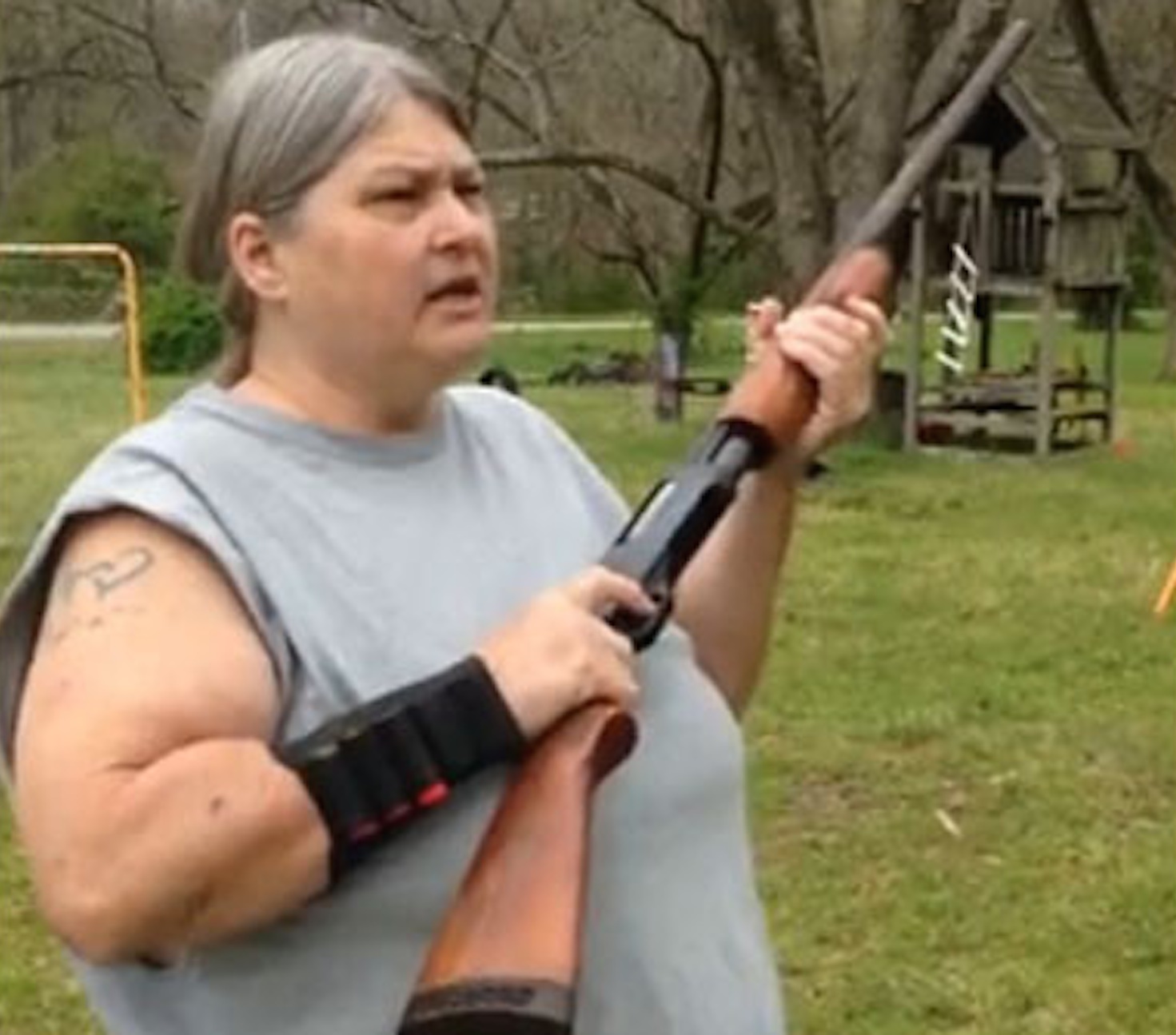 Angry Southern Woman Shoots Phones