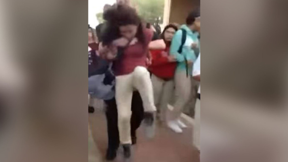 Police body slam girl