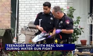 Teenager Shot Water Gun Fight